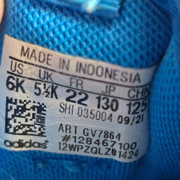 Adidas Boys Racer TR 2 GV7864 Blue Running Shoes Sneakers toddler Size 6K - Picture 8 of 9